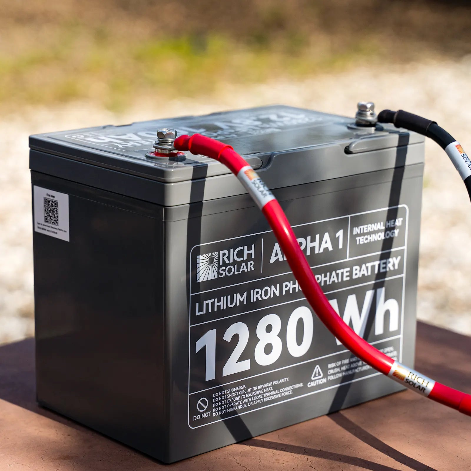 RichSolar ALPHA 1 | 12V 100Ah LiFePO4 Battery | Advanced Lithium Battery with Bluetooth and Internal Heating for RVs, Trailers, Vans, Boats, and Off-Grid Applications | 5,000 Lifetime Cycles RS-B121S