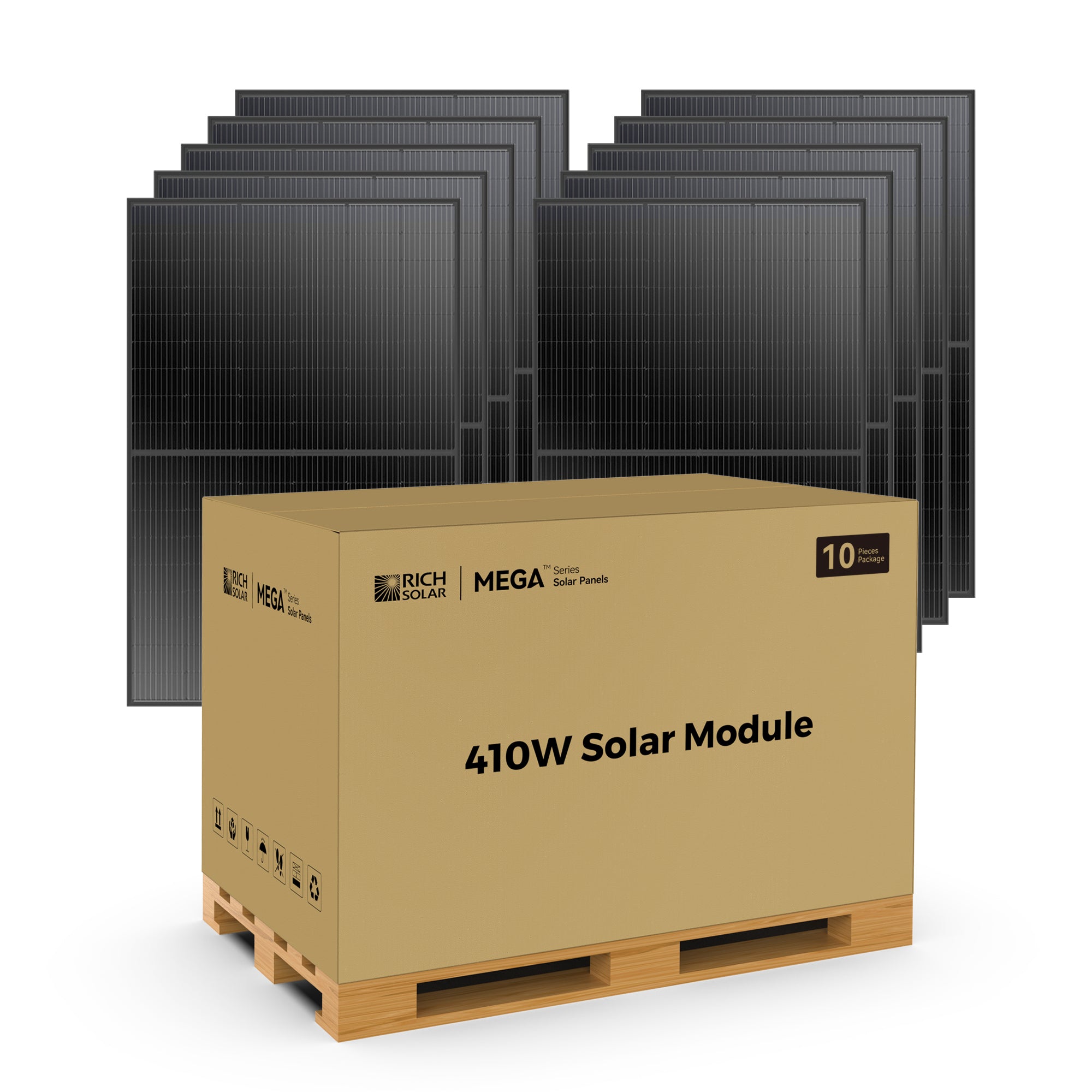 RichSolar MEGA 410 | 410 Watt Solar Panel | Premium Grid-Tie or Off-Grid Solution for Residential, Commercial, and Agricultural Use | UL Certified | RS-M410-8