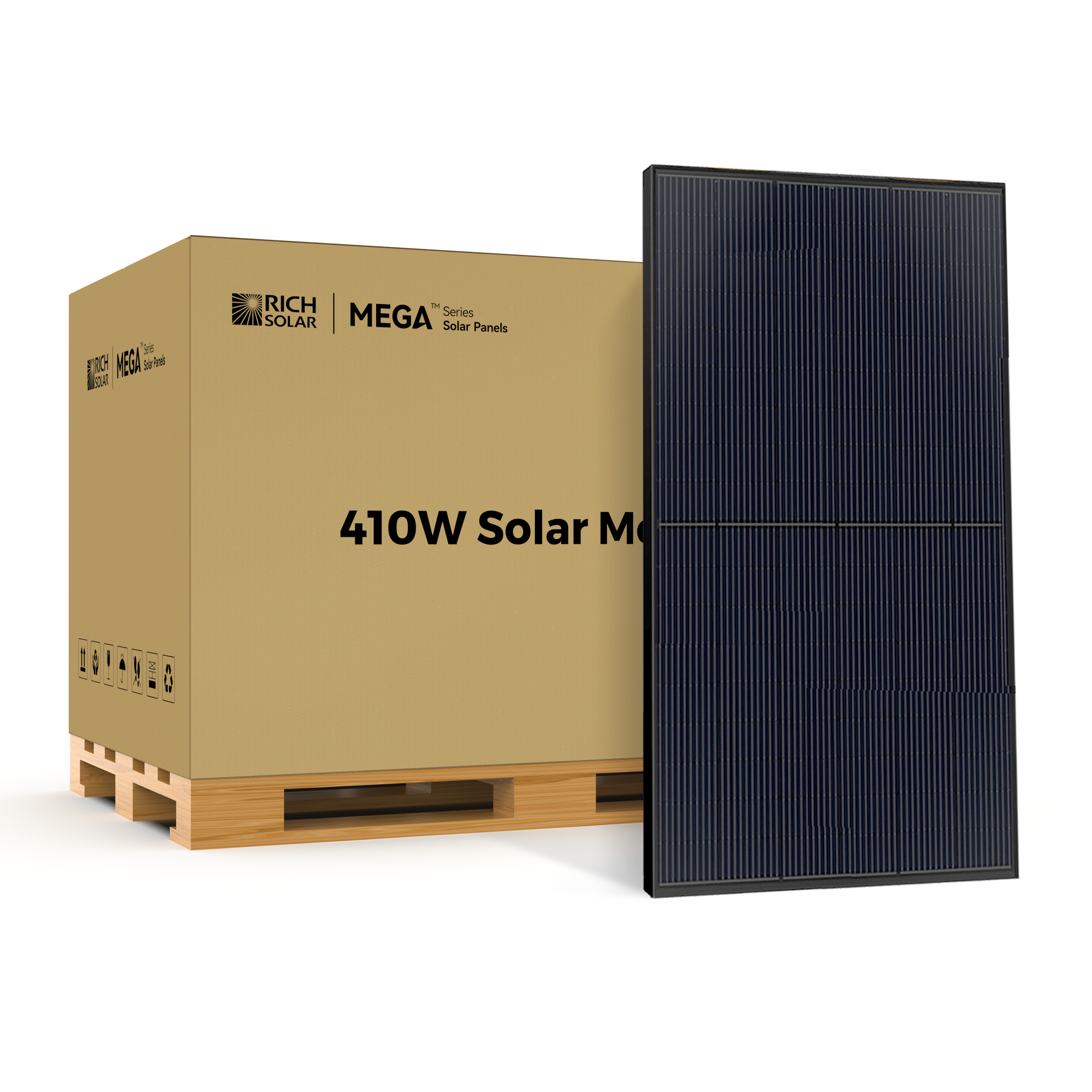 RichSolar MEGA 410 | 410 Watt Solar Panel | Premium Grid-Tie or Off-Grid Solution for Residential, Commercial, and Agricultural Use | UL Certified | RS-M410-8