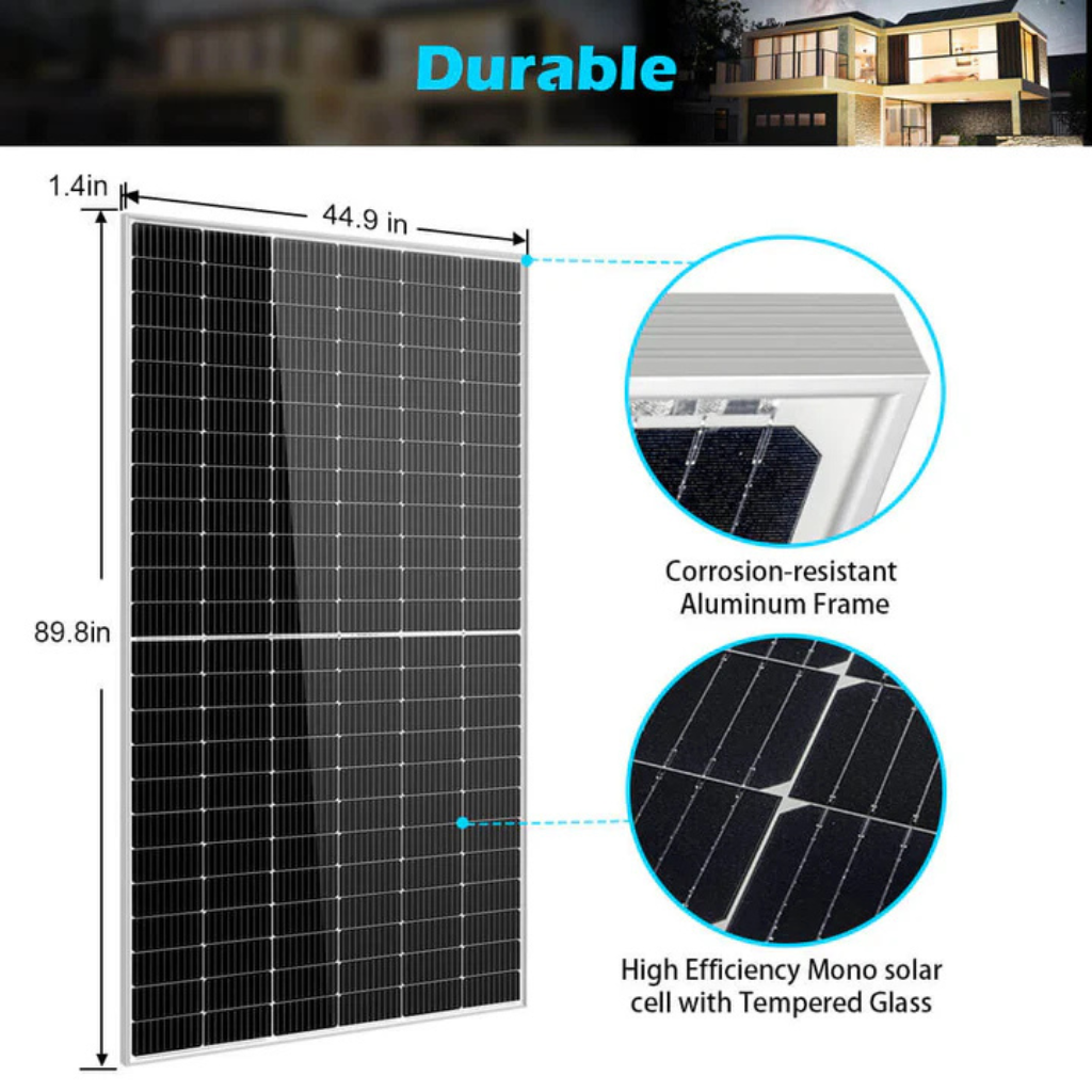 SunGoldPower 415W Mono Black Perc Solar Panel Full Pallet (32 Panels)