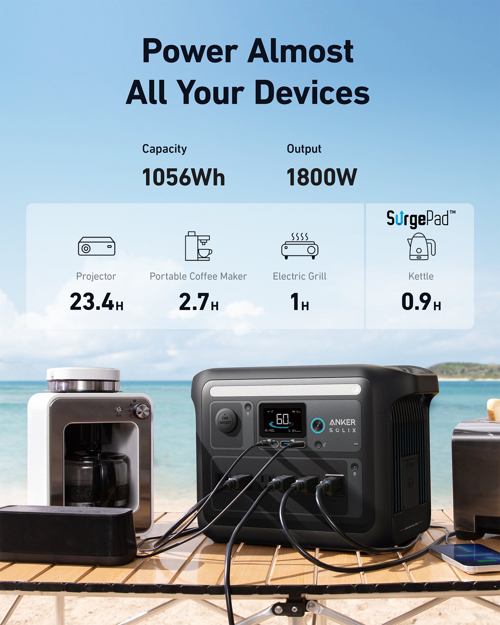 Anker SOLIX C1000 + Expansion Battery