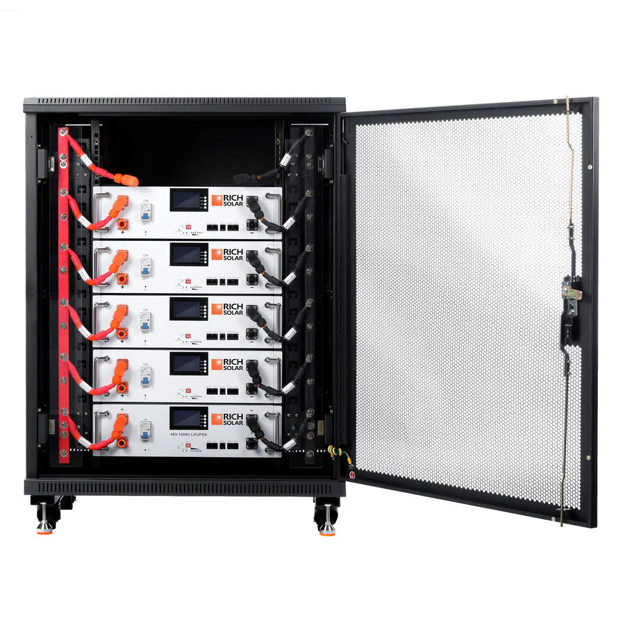 RichSolar ALPHA 5 | 48V 100Ah LiFePO4 Battery | Premium Server Rack Lithium Battery for Residential, Commercial, Off-Grid Use | 7,000 Lifetime Cycles | RS-B4811