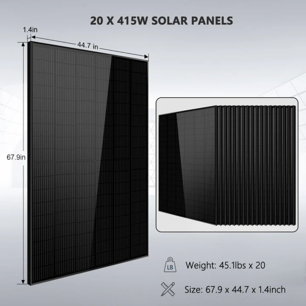 SunGoldPower 15kW Off-Grid Solar Kit, 30.72kWh Battery & 20 x 415W Solar Panels SGR-15K20E