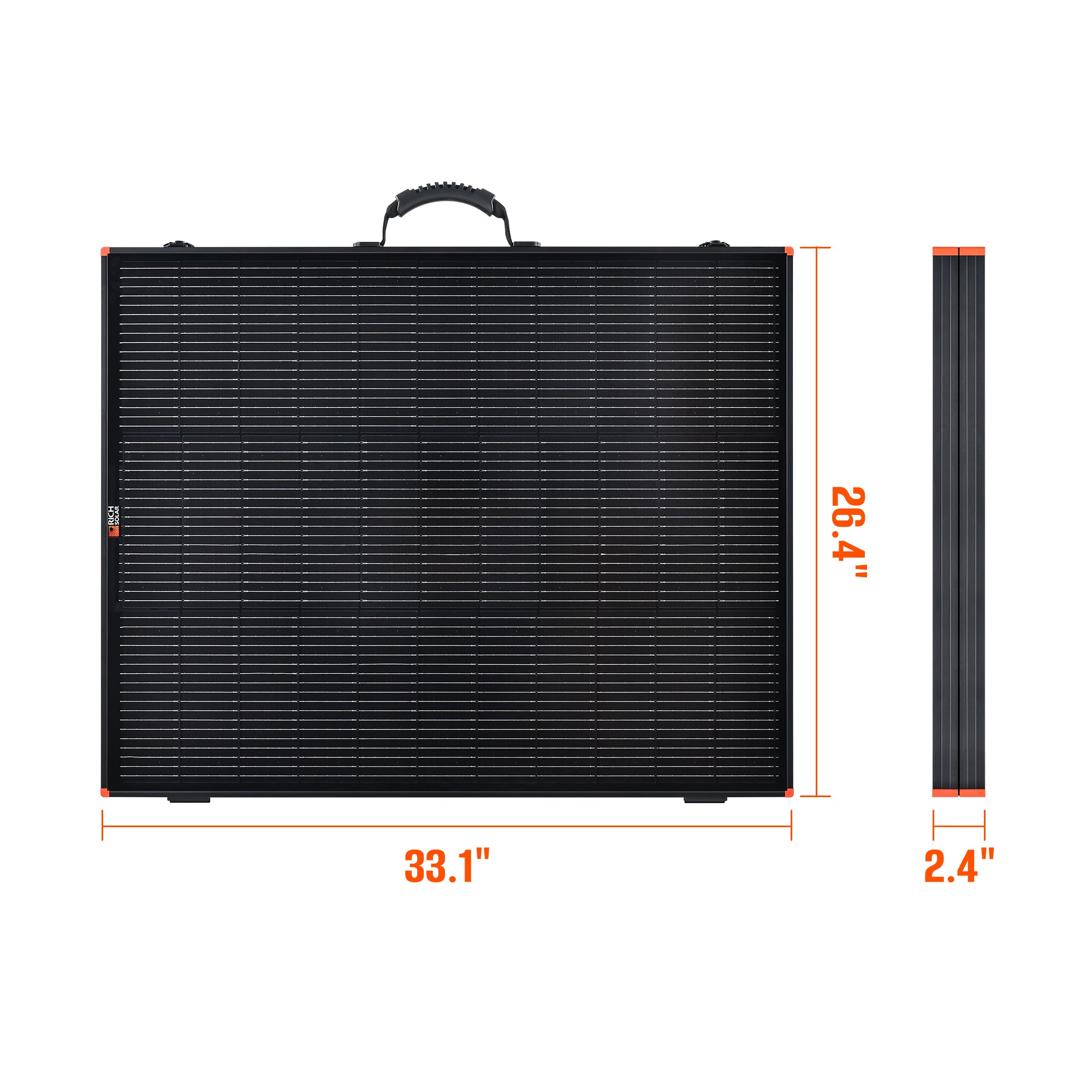 RichSolar MEGA 200 Portable Briefcase Charging Kit | 200 Watt Premium 12V Solar Panel for Generators, Vans, Campers | High Efficiency | RS-X200BC